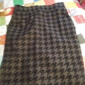 Grey & black knee length skirt
